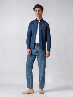 Camisa-azul-organica-nsd-Bottom_04_male_front-Nico-Studio